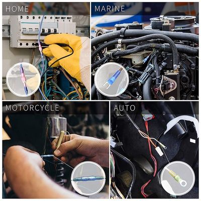 ২২০ পিসি পিই ডাবল স্প্লাইস টিউব বাট সঙ্কুচিতযোগ্য টার্মিনাল ইনসুলেটেড ক্র্যাম্প হিট সঙ্কুচিত তারের সংযোগকারী কিট