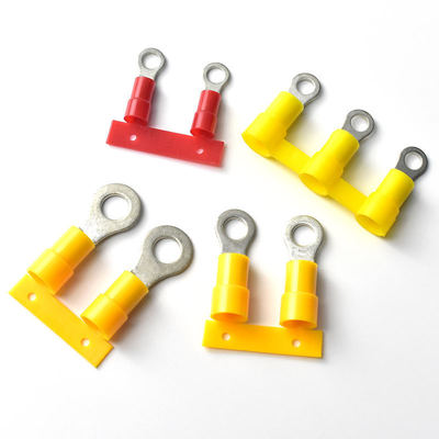সার্কুলার ক্রাম্প টার্মিনাল 5MM 10MM ক্রমাগত প্রাক-ইনসুলেটেড রিং টার্মিনাল তামা তারের লগ